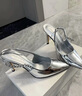 CHARLES&KEITH質(zhì)感鏈條尖頭高跟涼鞋子女鞋生日禮物送女友CK1-60280377 Silver銀色 37 (235) 曬單實(shí)拍圖