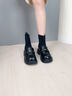 卓詩(shī)尼彈力靴襪靴女2025冬季新款英倫風(fēng)加絨秋樂(lè )福鞋厚底增高針織短靴 黑色-單里 37 曬單實(shí)拍圖