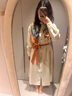 兩三事長(cháng)袖連衣裙女春季新款復古裙子秋季穿搭長(cháng)裙秋裝天生藝術(shù)家 杏色預售 S 曬單實(shí)拍圖