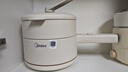 美的（Midea）電煮鍋 小電鍋 電蒸鍋 長(cháng)柄 宿舍小鍋 多功能輔食鍋 學(xué)生宿舍泡面XZE2017 1.6L配蒸籠【國家補貼】 曬單實(shí)拍圖