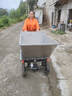 勝鑫惠  建筑工地工程翻灰斗車(chē)電動(dòng)手推車(chē)拉糞車(chē)拉沙養殖搬運三輪平板車(chē) 電動(dòng)不銹鋼斜斗車(chē)【70寬】 曬單實(shí)拍圖