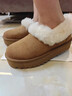UGG秋季女士舒適茸茸毛鞋領(lǐng)厚底圓頭休閑懶人毛毛鞋 1166733 CHE | 栗色 38 鞋款偏小，建議拍大一碼 曬單實(shí)拍圖