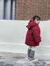 G.DUCKKIDS小黃鴨童裝女童棉服冬季新款加厚保暖女寶寶棉襖冬裝新年拜年服女 紅色【不含包包】 100 尺碼2~3歲【90-100cm】cm 曬單實(shí)拍圖