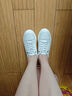 百麗踏系列品牌全皮牛皮女鞋款百搭軟皮真皮厚底一腳蹬休閑鞋 牛皮單里白色 35 35 運動(dòng)鞋尺碼 曬單實(shí)拍圖