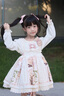G.DUCKKIDS童裝洛麗塔公主裙女童連衣裙春秋季生日禮服蓬蓬裙兒童秋裝長(cháng)袖裙 奶油長(cháng)袖 100尺碼2~3歲【 90-100cm】cm 曬單實(shí)拍圖
