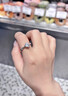 DR一克拉莫桑鉆石鉑金鉆戒D級訂結婚戒指情人節表白生日禮物送女友 1克拉莫桑鉑金鉆戒/D級 默認開(kāi)口可調節大小 曬單實(shí)拍圖