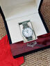 古浪琴海瑞士正品原裝復古浪琴海外購手表男士名匠機械表防水真皮名牌男表 鋼帶本色白面 40mm 曬單實(shí)拍圖