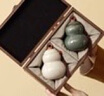 懷音茶葉罐陶瓷密封罐福祿葫蘆罐子中藥粉儲存罐禮盒送長(cháng)輩禮物隨手禮 福祿雙罐+禮盒(哥窯/米黃) 曬單實(shí)拍圖