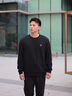GXG男裝 黑色字母圖案簡(jiǎn)約時(shí)尚圓領(lǐng)衛衣男 秋冬新品 黑色 XL 曬單實(shí)拍圖
