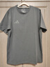 阿迪達(dá)斯 （adidas）t恤男夏季運(yùn)動(dòng)透氣輕薄寬松棉短袖 深灰/淺灰 XL  曬單實(shí)拍圖