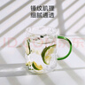 京東京造 玻璃杯 高顏值錘紋分飲杯子茶水咖啡牛奶泡茶杯300ml四只裝 曬單實(shí)拍圖