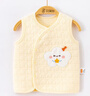 貝瑞加（Babyprints）新生兒馬甲初生男女寶寶保暖背心秋冬嬰兒坎肩三層護肚衣服 黃66 曬單實(shí)拍圖