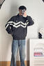 真維斯（Jeanswest）三防運動(dòng)外套男春秋季美式休閑夾秋冬款防潑水寬松痞帥訓練服夾克 黑色 2XL  適合160-180斤 曬單實(shí)拍圖