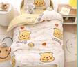 浪莎（LangSha）A類(lèi)全棉幼兒園被褥入園六件套純棉三件套嬰兒童被子寶寶午睡套件 歡樂(lè )萌熊【幼兒園入園一站購齊】 床單款 七件套：三件+子母棉花被1+2斤+墊/枕 曬單實(shí)拍圖