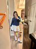 阿迪達斯 （adidas）三葉草系列 女 CC LS TEE W 長(cháng)袖 JM8012 深靛藍 L 曬單實(shí)拍圖