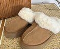 UGG秋季女士經(jīng)典舒適厚底毛拖包頭休閑懶人毛毛鞋勃肯鞋 1122550 CHE|栗色 39 39碼及以下建議拍大一碼 曬單實(shí)拍圖