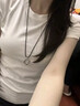 DAISY DREAM幾何吊墜黑繩項(xiàng)鏈女長款毛衣鏈2025新款爆款高級(jí)配飾小眾精致百搭 【銀色】幾何金屬吊墜項(xiàng)鏈 曬單實(shí)拍圖