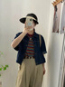 尚都比拉夏季小個(gè)子翻領(lǐng)工字口袋16支棉紗寬松牛仔外套女 摩洛哥藍(lán) XL  曬單實(shí)拍圖