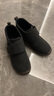 Pansy盼喜短靴女秋冬毛呢加絨保暖舒適平底鞋防滑輕便靴4179 黑色 37  曬單實(shí)拍圖