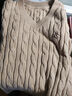 森馬（Semir）森柔毛衫|毛衣女刺繡V領(lǐng)顯瘦寬松2024絞花上衣復(fù)古風(fēng)109724107014 曬單實(shí)拍圖