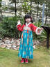 貝優(yōu)可古月家.花想容 漢服女童冬款兒童高端仙氣古風(fēng)加絨連衣裙表演襦裙 紅色 90 曬單實(shí)拍圖