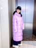 雪中飛兒童羽絨服2025女童加長(cháng)款加厚冬裝北方戶(hù)外運動(dòng)版型保暖羽絨外套 藕荷紫 150 曬單實(shí)拍圖