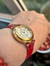 西普尼金表金表女防水石英表輕奢純金999進(jìn)口機芯黃金手表新款女士生日禮物 【光殼金貝-棕帶】金重4.2g+ 曬單實(shí)拍圖