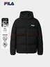 斐樂(lè )FILA情侶連帽羽絨服女2025冬連帽RGB多彩羽絨防風(fēng)防潑水外套男 正黑色-BK L 175/96A/L 曬單實(shí)拍圖