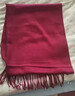 BESNOS100%純山羊絨披肩女秋冬加大披肩外搭安哥拉紅高端水波紋毛毯披風(fēng) 安哥拉紅 曬單實(shí)拍圖