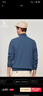 哈吉斯（HAZZYS）男裝上衣半開(kāi)襟立領(lǐng)套頭衛衣ABTZE0BDF33 藍色BL 175/96A48 曬單實(shí)拍圖