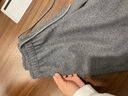 棠暖灰色毛呢八分闊腿褲女秋冬季加厚靴褲2025新款外穿韓系七分休閑褲 淺灰色 L 110-120斤 曬單實(shí)拍圖