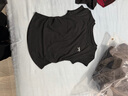 啄木鳥(niǎo)正肩短袖t恤女圓領(lǐng)蝴蝶結刺繡夏季新款褶皺收腰半袖上衣 黑色 M 曬單實(shí)拍圖