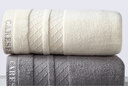 康爾馨酒店毛巾 純棉加厚吸水面巾 2條裝洗臉巾 灰+黃 75*40cm 180g 曬單實(shí)拍圖