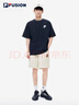 斐樂(lè )（FILA）FUSION潮牌情侶多彩短袖T恤2025新款男女短T時(shí)尚大logo短袖 A深黑-BK M 170/92A 【寬松版型】 曬單實(shí)拍圖