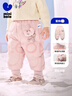 迷你巴拉兒童羽絨褲新款男女童寶寶外穿秋冬款白鴨絨保暖褲子【三防】 【三防拒水絨】蜜桃粉 90 cm 充絨量22.1g 曬單實拍圖