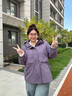 慕姍詩(shī)怡（MsShe）搖粒絨軟殼外套大碼女裝2025秋冬胖mm新款顯瘦寬松加厚加肥加大女 煙紫色現貨 3XL 曬單實(shí)拍圖
