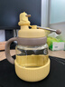 北鼎（Buydeem）新品茶水分離杯耐高溫玻璃杯便攜吸管茶杯禮物泡茶杯劃水鴨600ml 曬單實(shí)拍圖