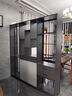 天瓊202新款入戶(hù)玄關(guān)柜鞋柜一體現代輕奢鐵藝屏風(fēng)對門(mén)隔斷柜酒柜間廳 黑+灰、淺灰 1300*350*2118 包安 曬單實(shí)拍圖