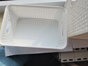 名創(chuàng  )優(yōu)品（MINISO）格紋仿藤編收納筐 桌面收納盒宿舍辦公雜物收納籃 大號2個(gè)裝 曬單實(shí)拍圖