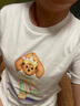 Teenie Weenie女裝可愛印花短袖T恤夏季馬卡龍色打底衫上衣女 白色 S 曬單實拍圖