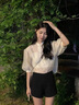 卡汐沐 熱褲女2025新款春秋冬a字打底褲西裝包臀褲顯瘦高腰短褲女防走光 熱褲 黑色 S (建議90-100斤) 曬單實拍圖