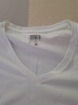 森馬（Semir）短袖t恤女涼感抗菌正肩修身2025夏顯瘦V領(lǐng)白色打底衫109325100002 曬單實(shí)拍圖