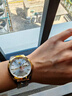 歐品客瑞士手表男機械表全自動(dòng)雙日歷商務(wù)腕表男士名牌真鉆石表夜光防水 一顆真鉆石-進(jìn)口機芯-機械金白男 曬單實(shí)拍圖