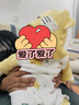 歡喜小熊嬰兒連體衣秋季夾棉寶寶純棉連帽哈衣外出爬服新生兒秋冬款衣服 曬單實拍圖