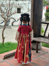 安妮優(yōu)兒（Anneyol）漢服女童秋冬季2025新款古裝連衣裙加絨兒童國風(fēng)唐裝女孩古風(fēng)裙子 紅色加絨裙子 110 曬單實(shí)拍圖