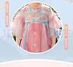 萌乎桃桃露中秋漢服女童2025新款夏季中國風(fēng)連衣裙公主裙襦裙 粉色120 曬單實(shí)拍圖