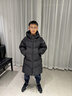 雅鹿2025新款兒童戶外極寒加厚羽絨服過膝長款男女童大童冬季外套冬裝 黑色 耐磨極寒面料 150 曬單實拍圖