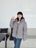 波司登（BOSIDENG）25新款羽絨服女短款90絨連帽時(shí)尚休閑氧氣系列保暖外套B250245242 太空銀灰8H05 S 160/84A 體重約110-125斤 曬單實(shí)拍圖