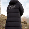 FILA 斐護科技|斐樂(lè )官方女裝長(cháng)款羽絨服舒適保暖連帽外套 正黑色-BK L 170/88A 曬單實(shí)拍圖