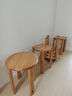 源氏木語(yǔ)實(shí)木堆疊凳餐廳家用可疊放凳子橡木疊疊樂(lè )圓凳組合餐凳 橡膠木原木色0.37m凳*4+底座 曬單實(shí)拍圖